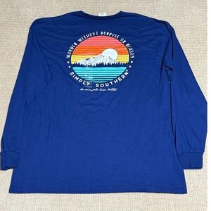 Simply Southern Graphic Long Sleeve Tee Wander Without Purpose‎ XL